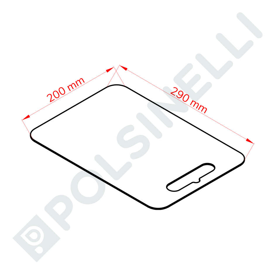 Tagliere Inox 29x20 cm