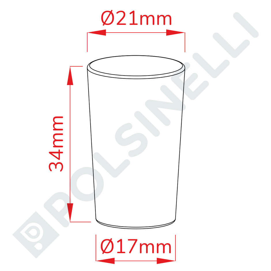 Tappo sughero agglomerato Conico 17x21x34 (100 pezzi) 