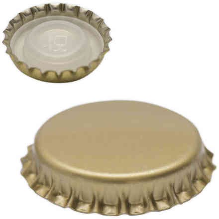Tapón corona de oro con tapa interior ⌀29 (200 PC)