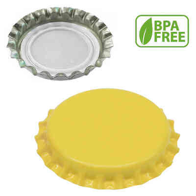 Tapón de corona amarillo ⌀26 BPA free (10000 piezas)