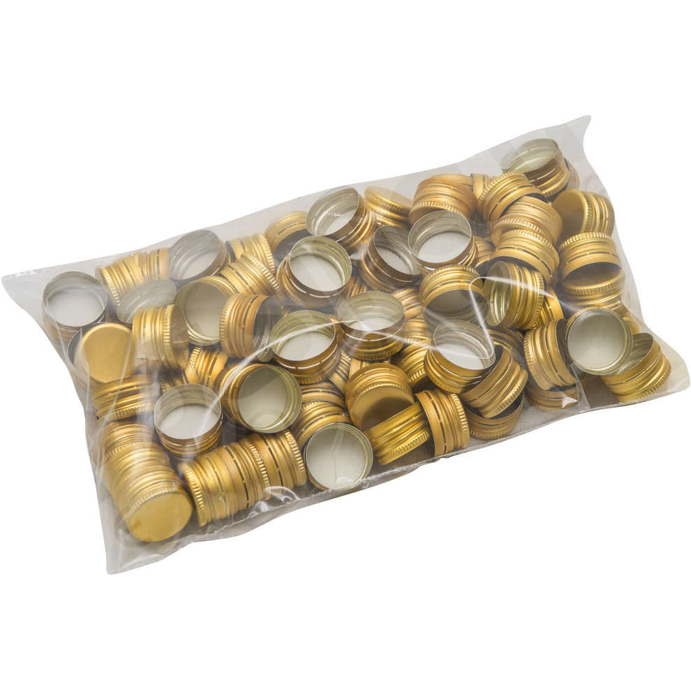 Tapón de rosca pre-roscado dorado ⌀24 (100 pzas)