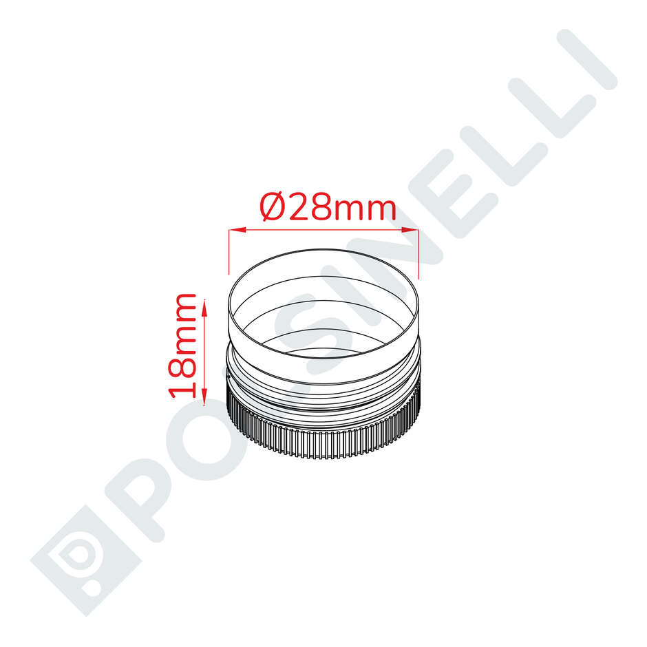Tapón de rosca pre-roscado dorado ⌀28 (100 pzas)