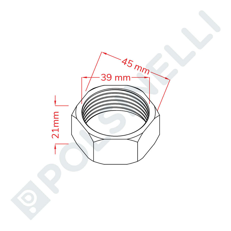 Tapón hembra inox de 1" 1/4