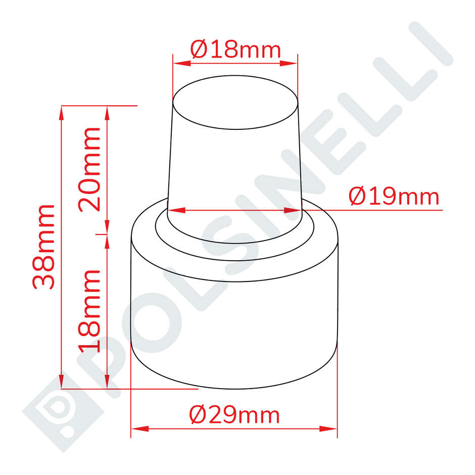 Tapon hongo en corcho ∅ 19 (500 pz)