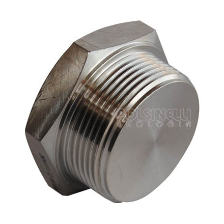 Tapón macho inox de 1" 1/2