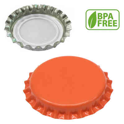 Tappo a corona arancio ⌀26 BPA free (10000 pezzi)