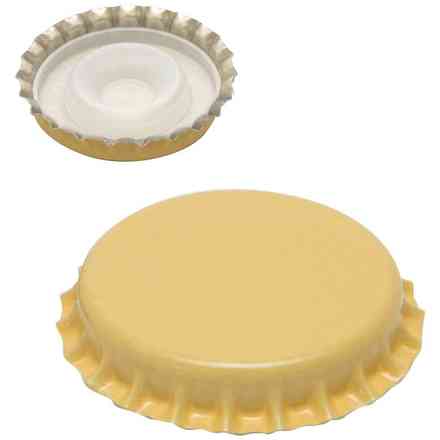 Tappo a corona giallo con sottotappo giallo ⌀29 (200 pezzi) 