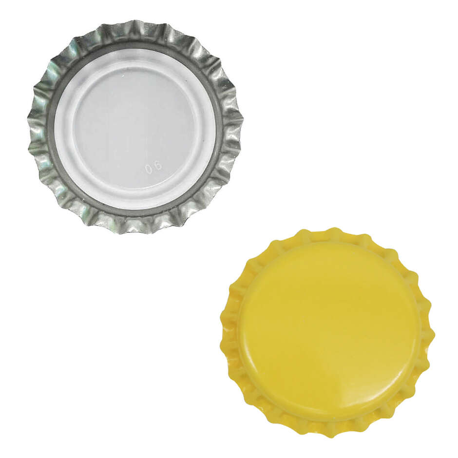 Tappo a corona giallo ⌀26 BPA free (10000 pezzi)