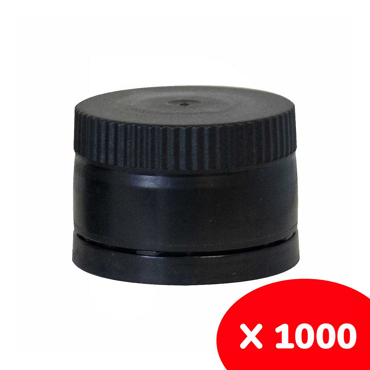 Tappo a vite in plastica Multidosing nero con salvagoccia ⌀31,5 (1000  pezzi) Olio