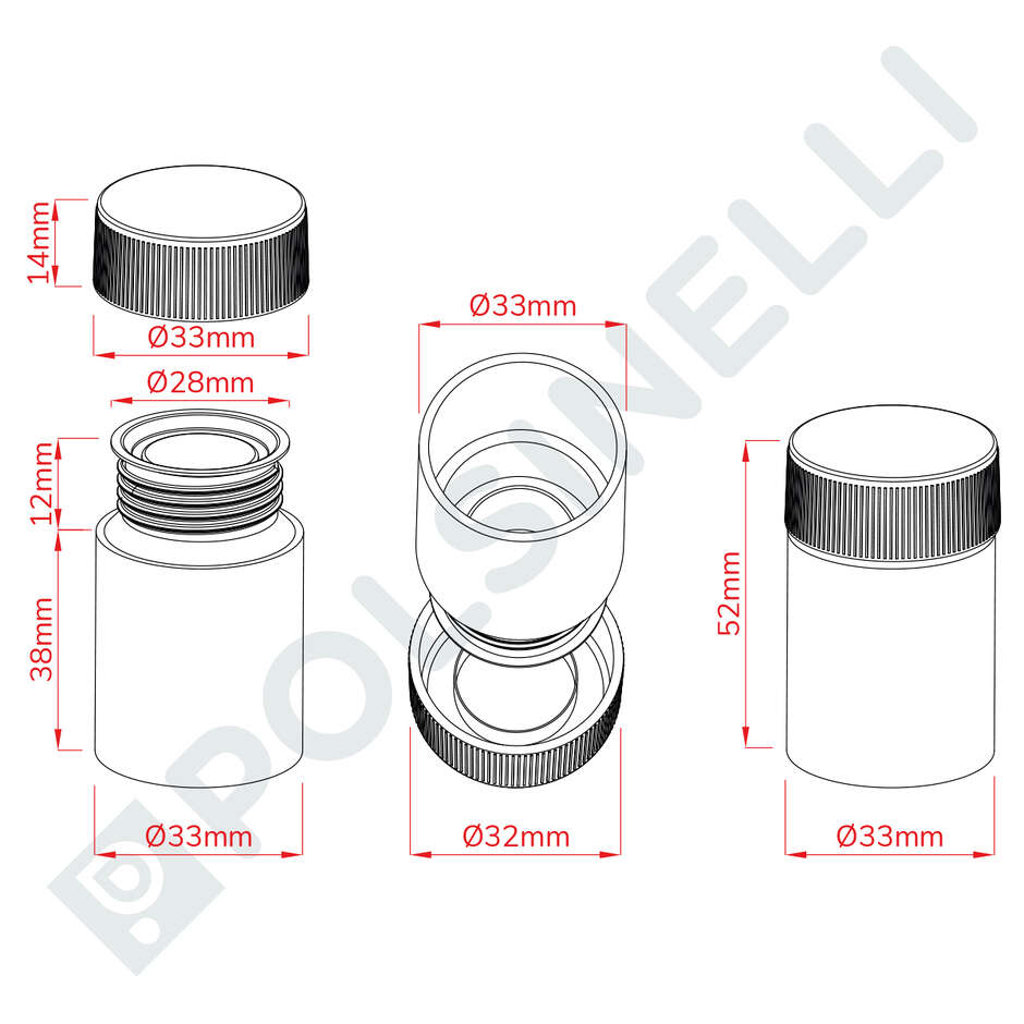 Tappo antirabbocco Verde ø 31,5 (50 pezzi) 