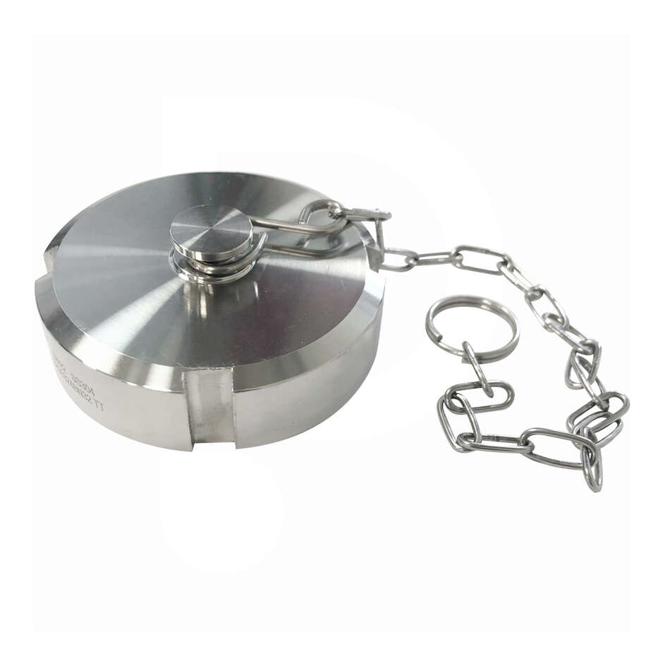 Tappo Inox Femmina DIN 25 con Guarnizione e Catenella