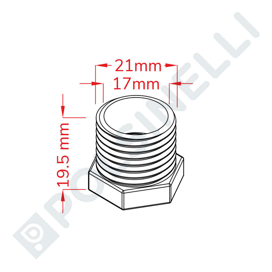 Tappo maschio inox 1/2"