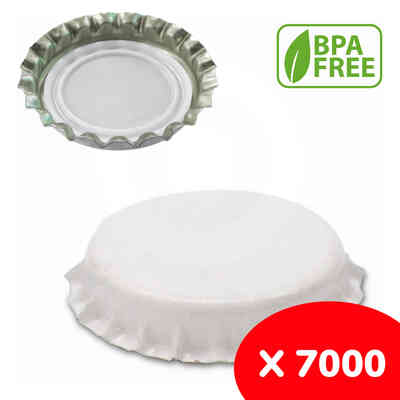 Tapón de corona blanco ⌀29 (7000 piezas)