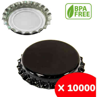 Tapón de corona negro ⌀26 (10000 piezas)