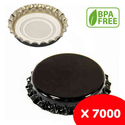Tapón de corona negro ⌀29 (7000 piezas)