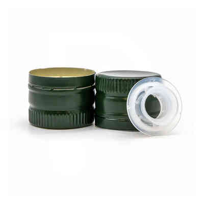 Tapón de rosca verde sin rosca con salvagotas ø 31,5 (2800 Pcs)