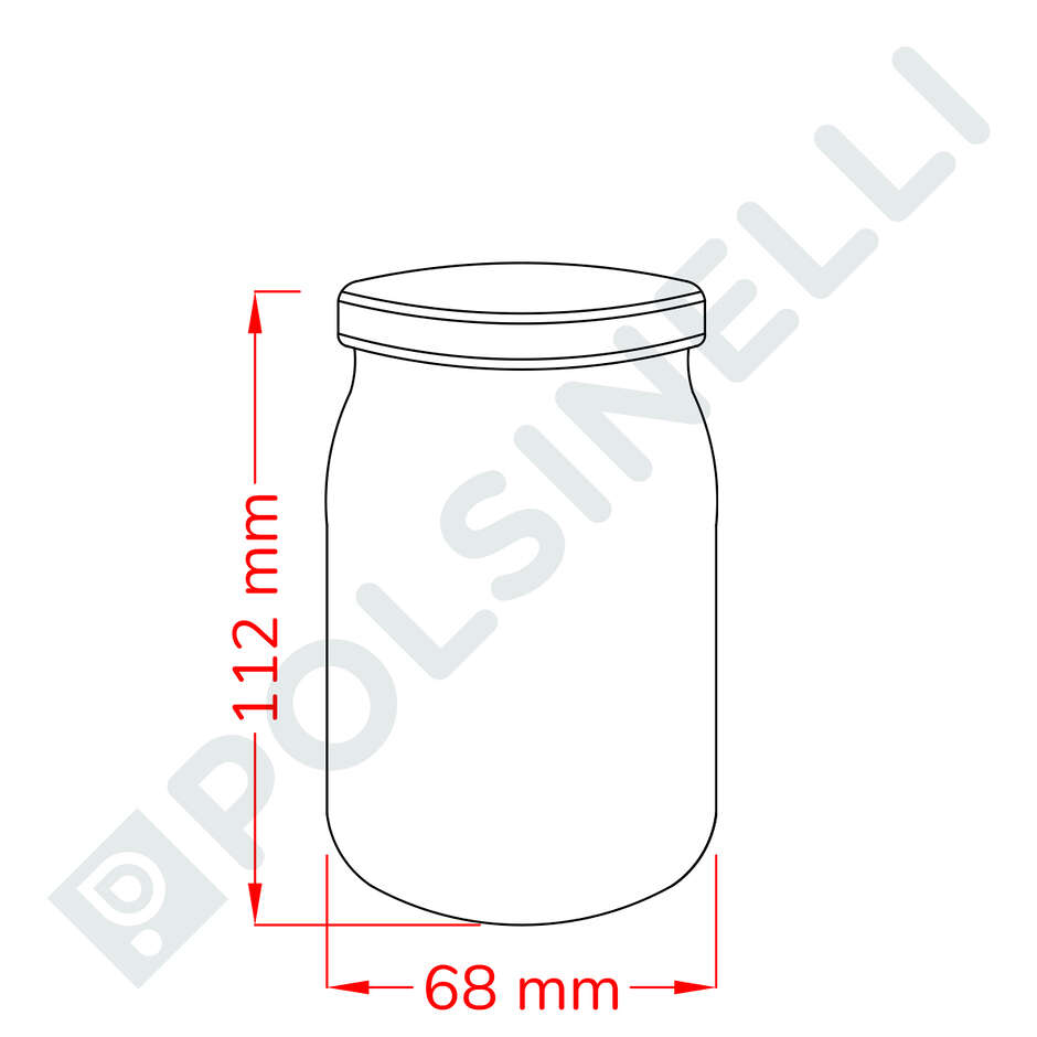Tarro de vidrio 314 mL (unid. 24)