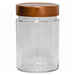 Tarro de vidrio ERGO 314 mL con tapones flip alta cobre (unid. 24)