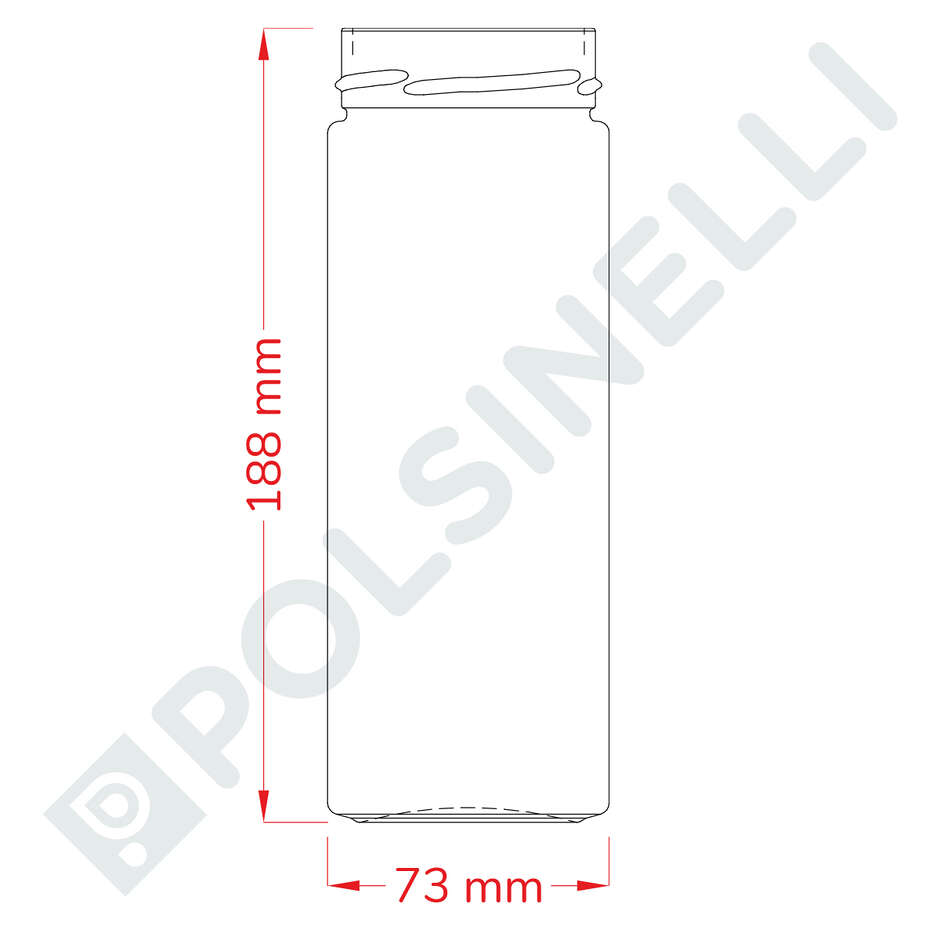Tarro de vidrio ERGO 580 mL con tapones flip alta plata (unid. 24)