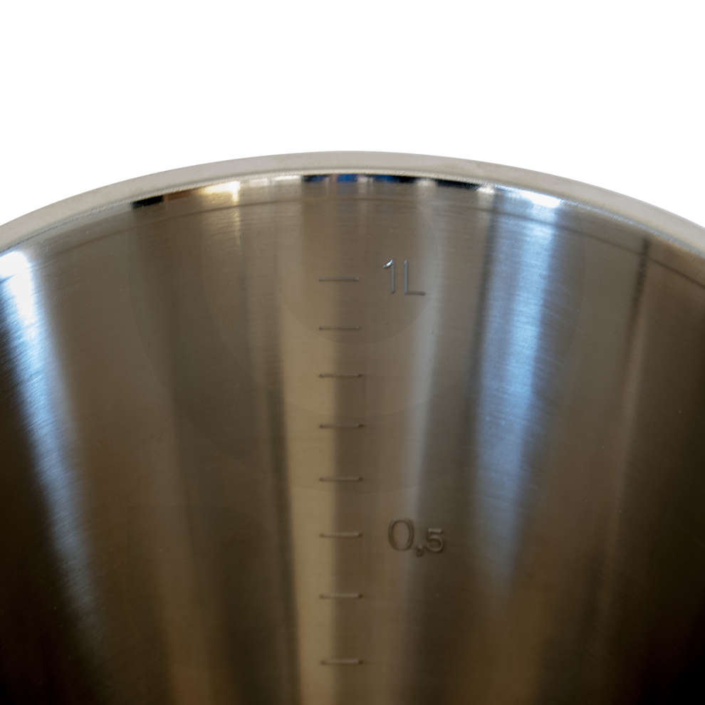 Taza medidora graduada de acero inoxidable Lt 1