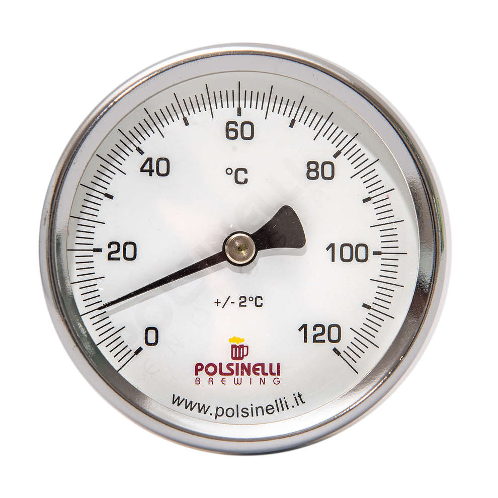 Termometro lungo con pozzetto inox AISI 304- 110 mm 