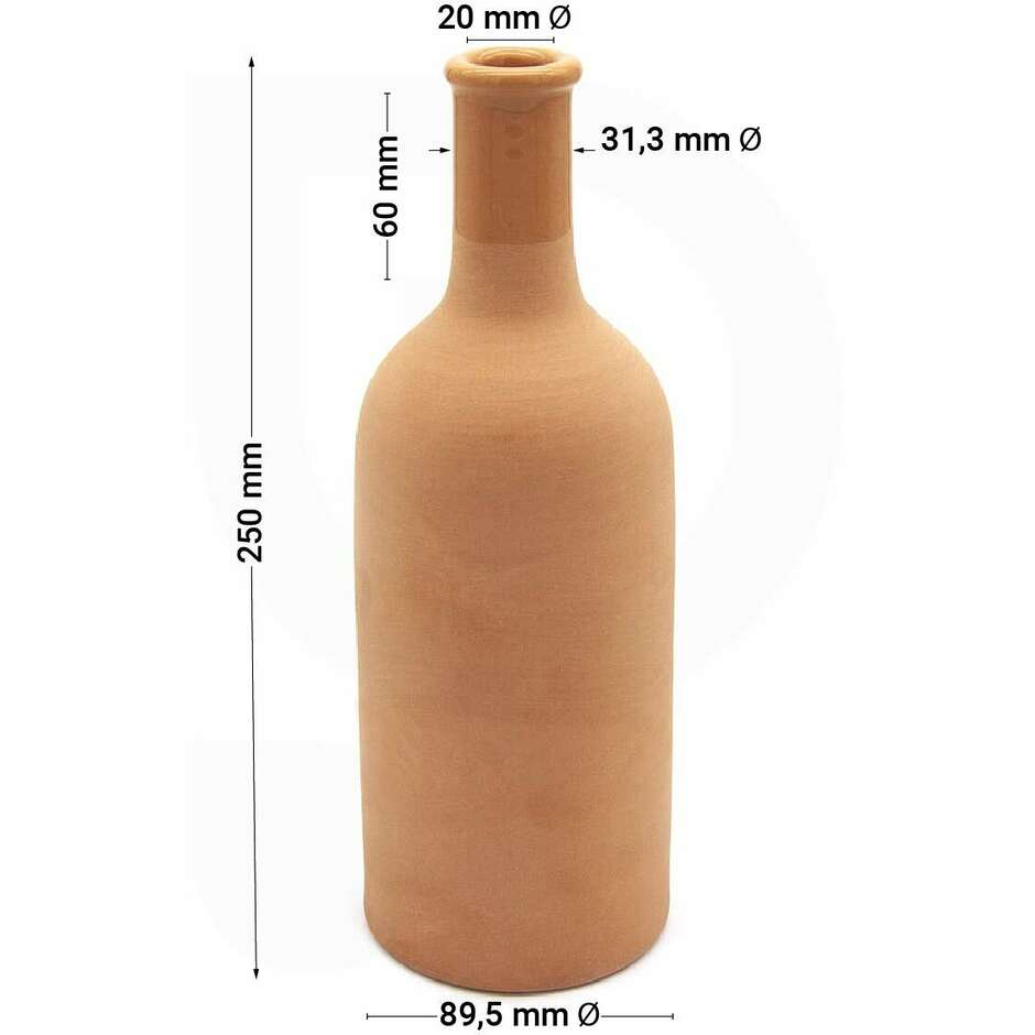 Terracotta bottle 750 ml (1 pc)