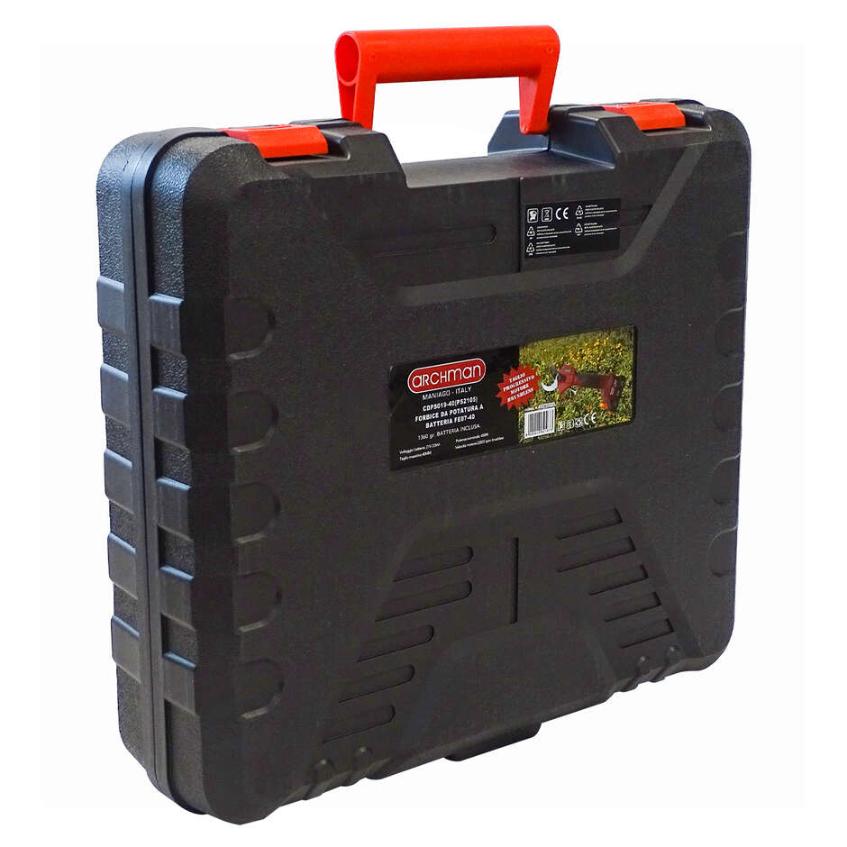 Tijera de poda eléctrica sin cable Archman FE07-40 con 2 baterías 21V- 2Ah