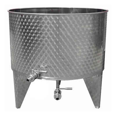 Tinaja de acero inox 300 L con fondo Conico 10°