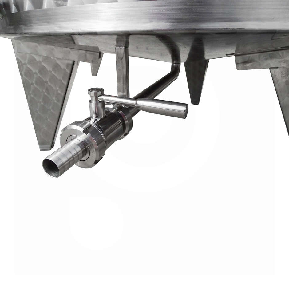 Tino di miscelazione inox CONICO 10° motorizzato 1000 L