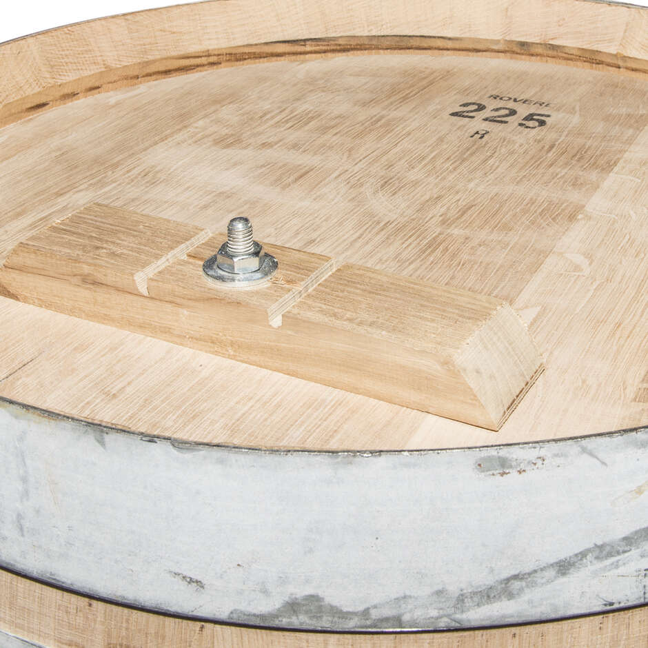 Tonneau en chêne régénéré L 225 avec trappe