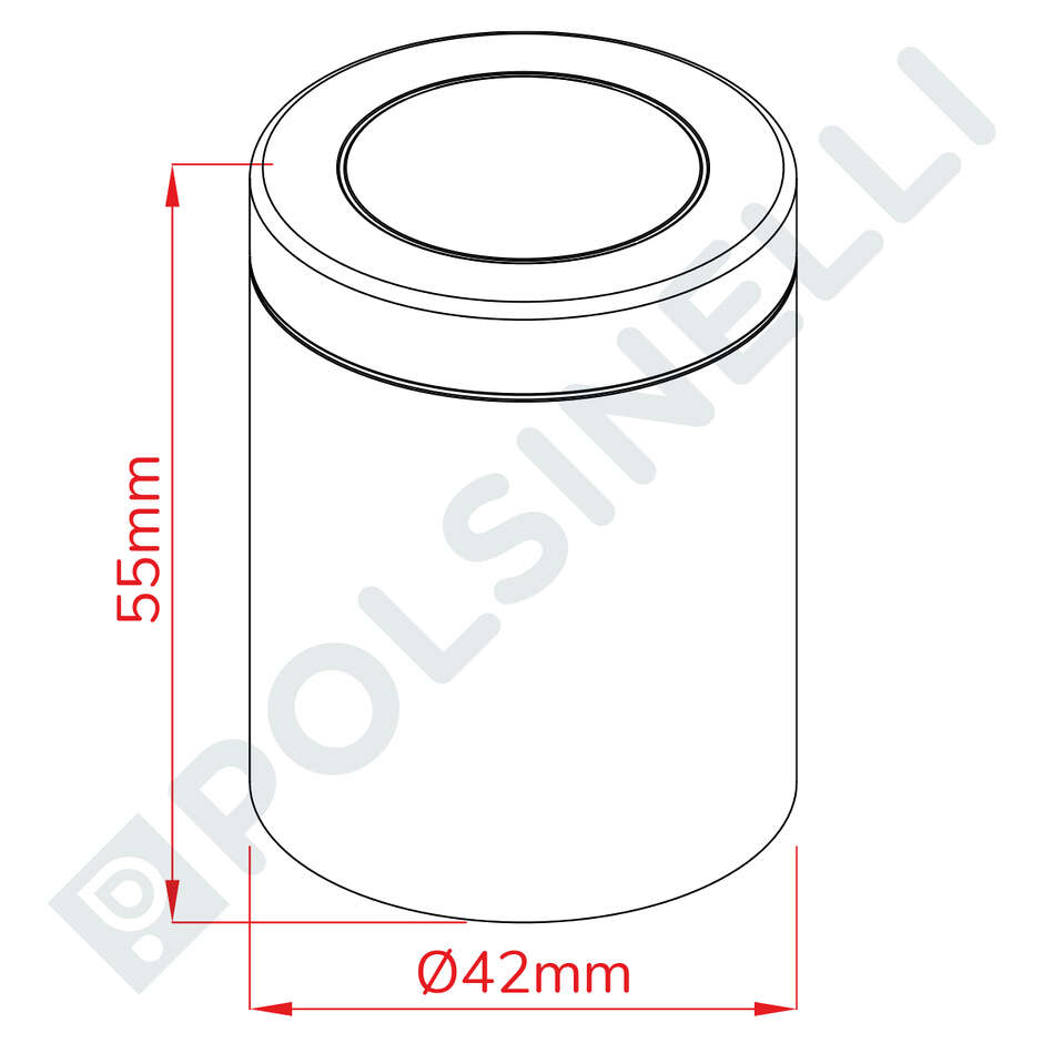 Transparent PVC capsule ⌀42 (1000 pcs)