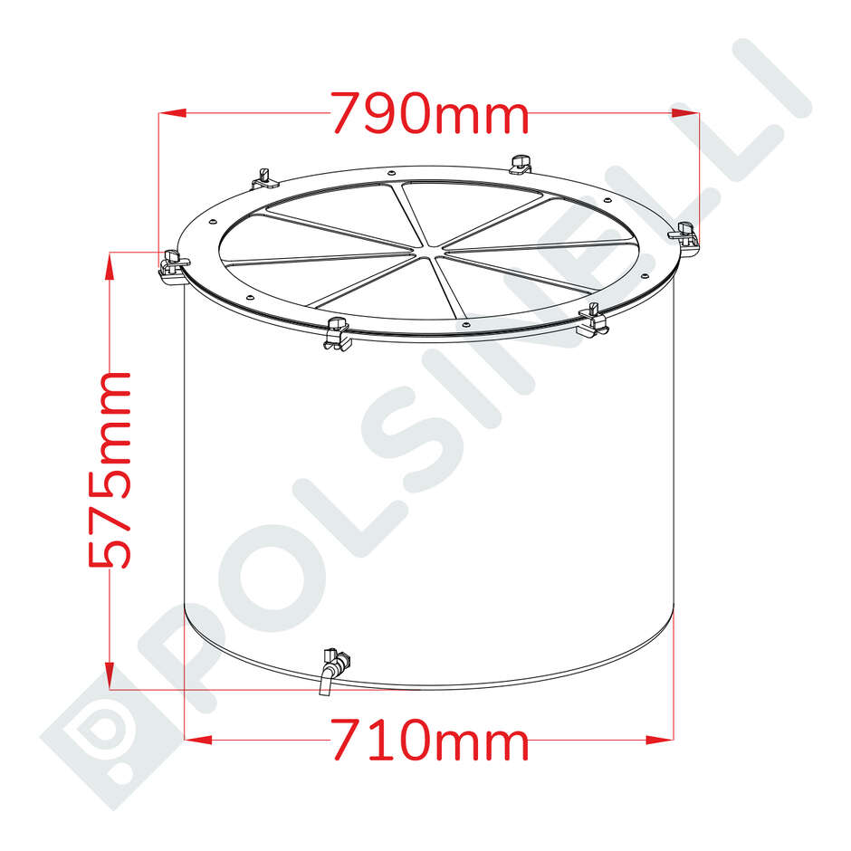 Troll - 200 litre stainless steel wide Kombucha fermenter