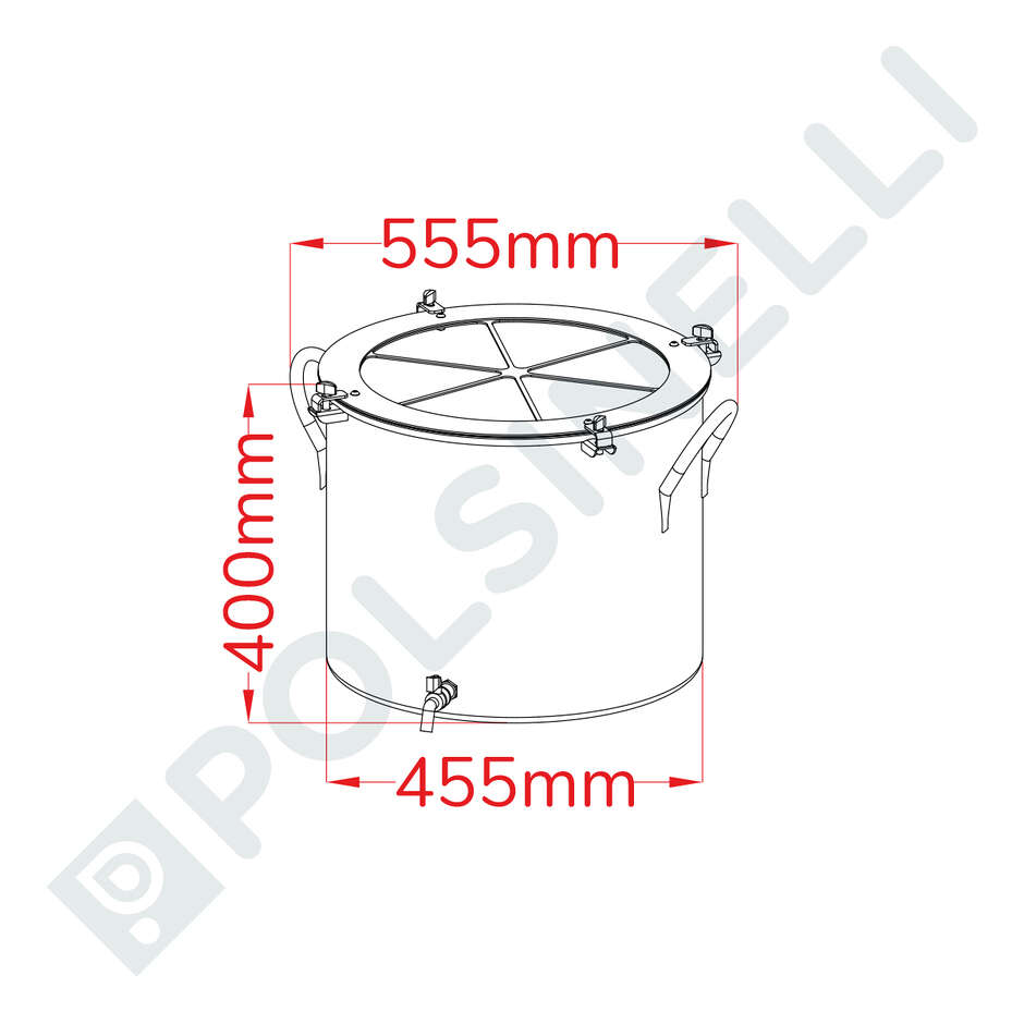 Troll -  50 litre stainless steel wide Kombucha fermenter with handles