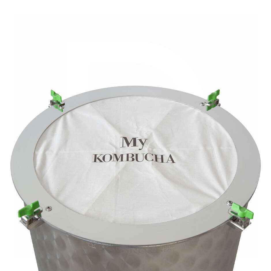 Troll - Fermentador ancho de acero inoxidable para Kombucha de 100 litros con manillas