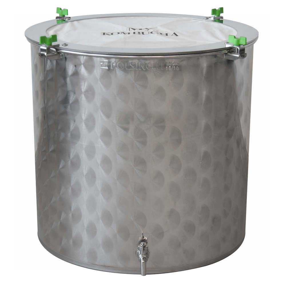 Troll - Fermentador ancho de acero inoxidable para Kombucha de 100 litros