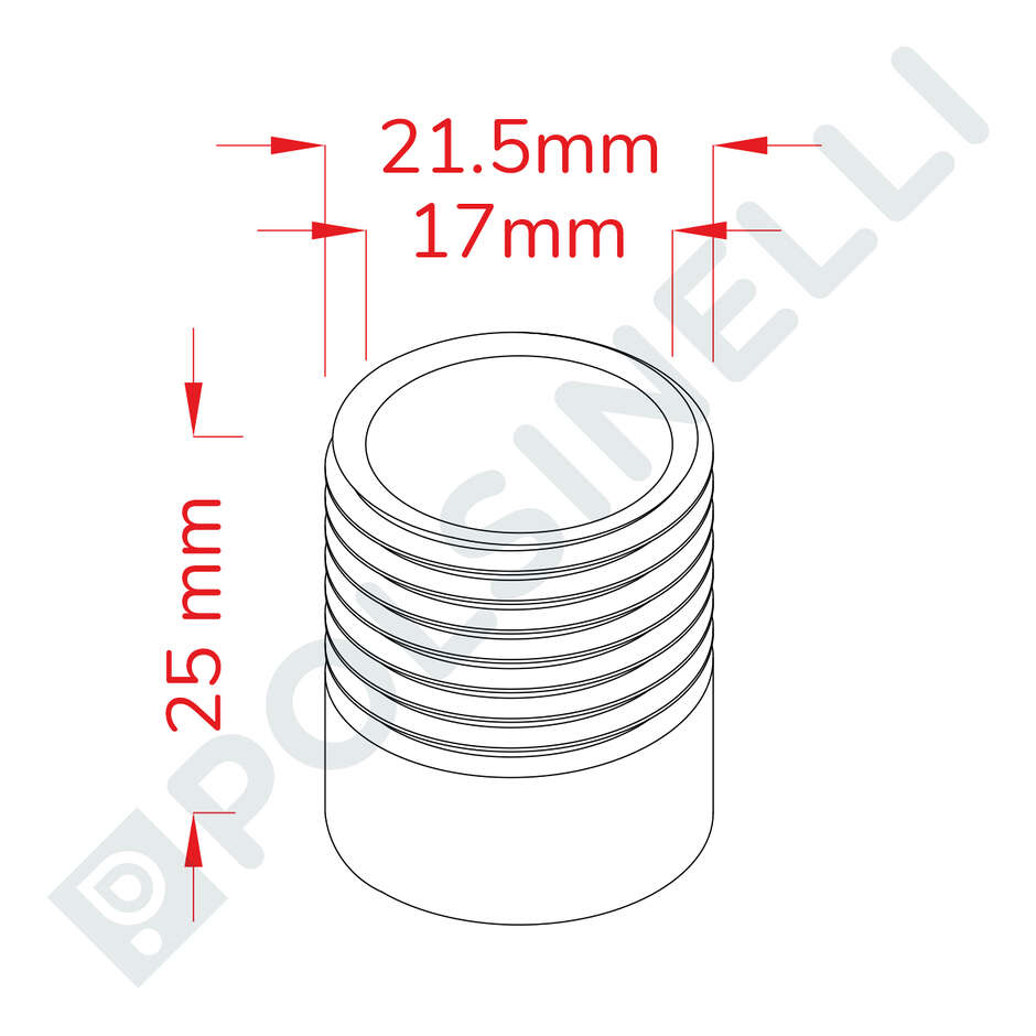 Tronchetto inox 1/2"
