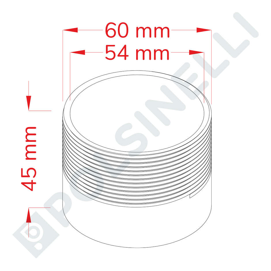 Tronchetto inox 2"