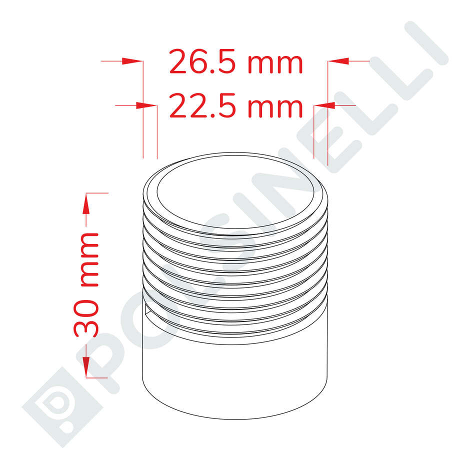 Tronchetto inox 3/4"