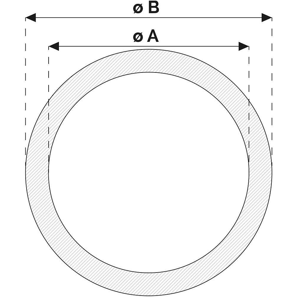 Tubo in plastica trasparente, adatto per i cibi 14 x 18 mm