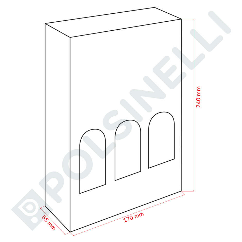 Valigetta Petit per bottiglie verde 3 posti - 240h (10 pezzi)