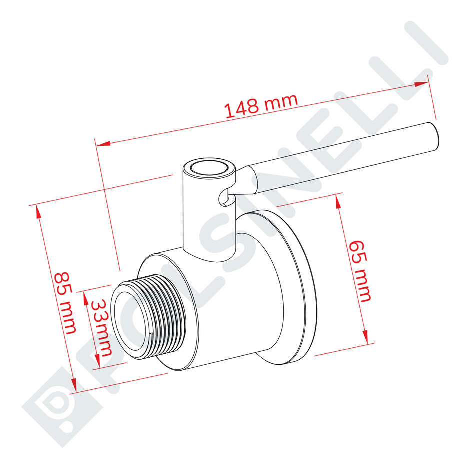 Valvola a sfera inox 1" Garolla 40