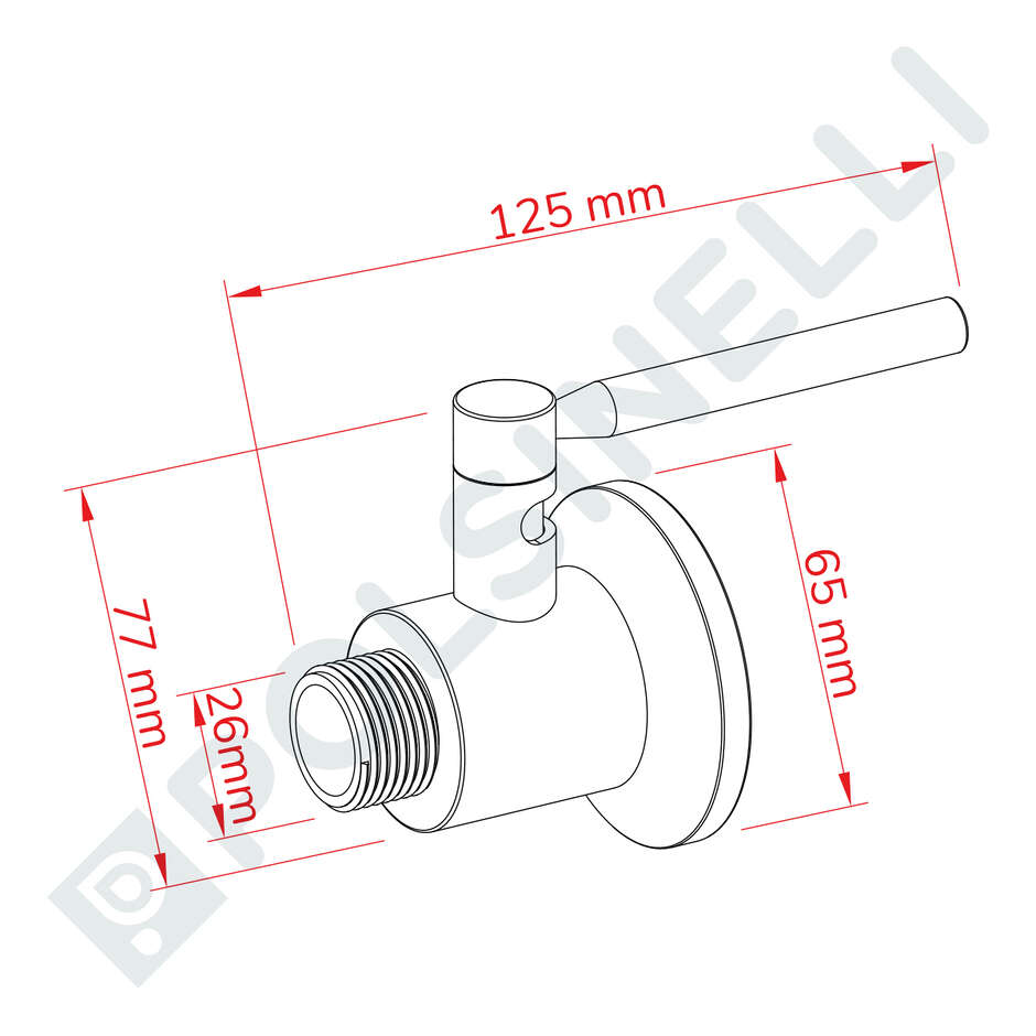 Valvola a sfera Inox 3/4" Garolla 40