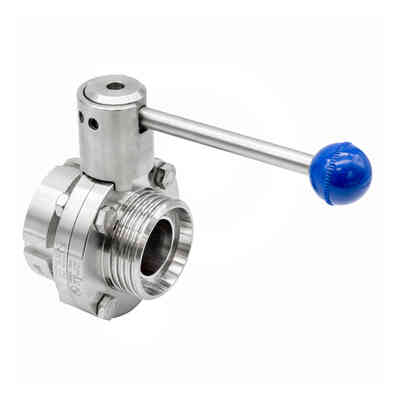 Valvola inox a farfalla DIN40 M con girello x DIN40 F