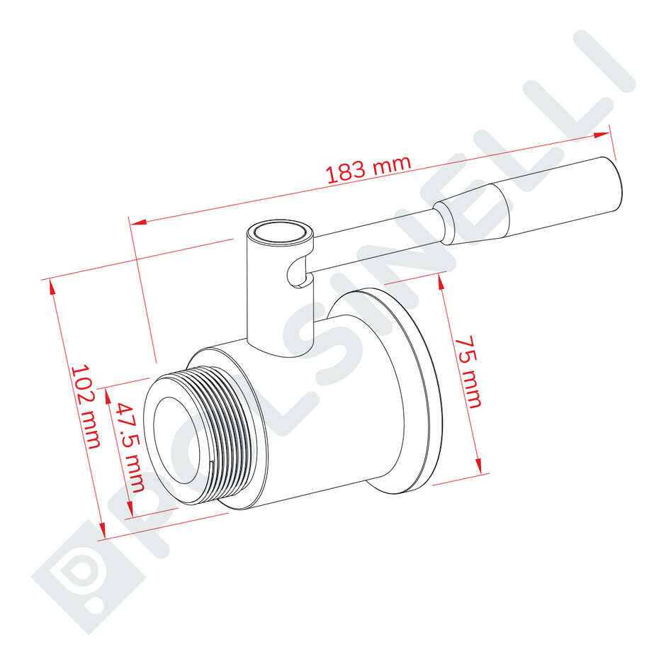 Válvula de esfera Inox 1" 1/2 Garolla 50