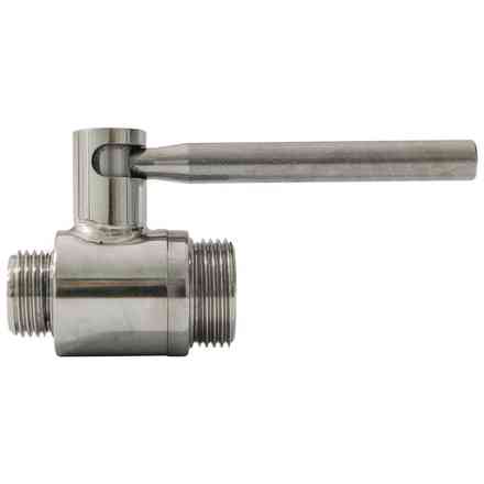 Vanne à boule Inox 1/2" M x 3/4" M DN15