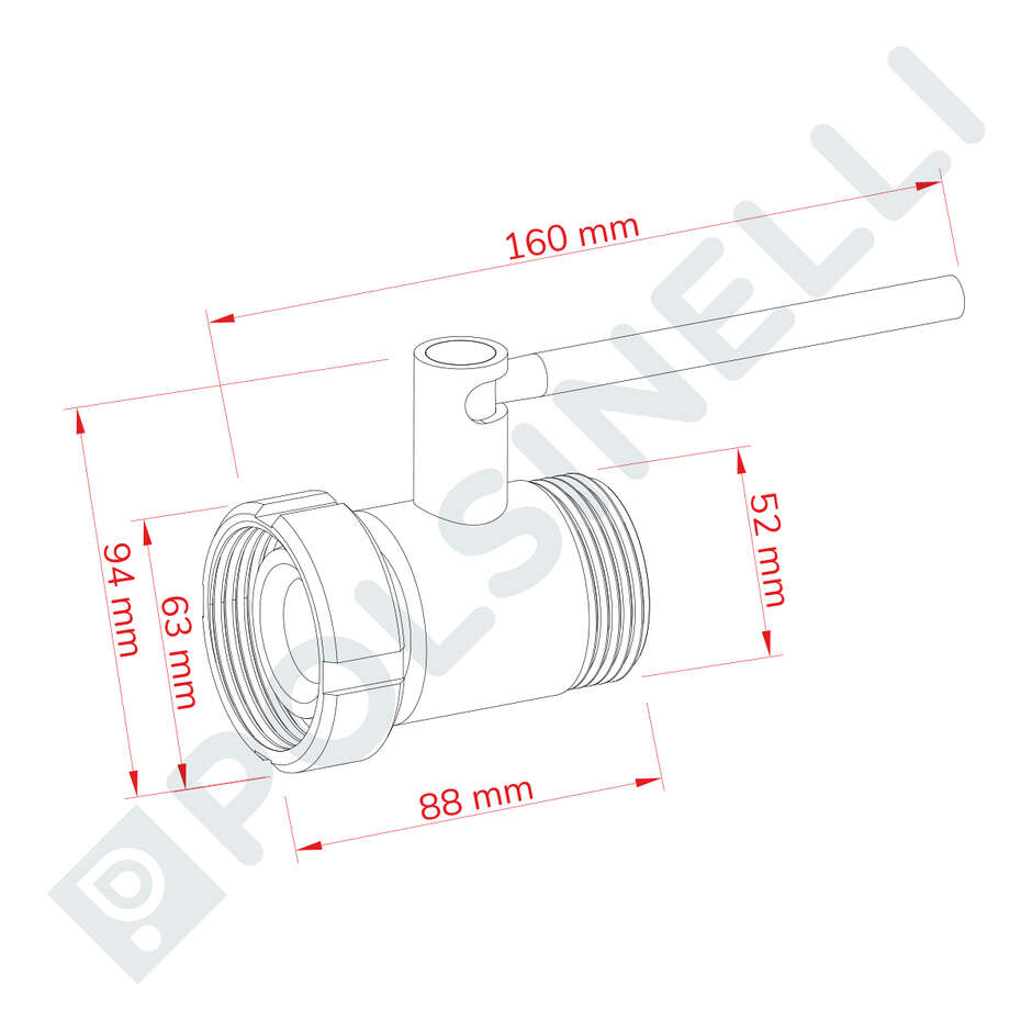 Vanne à boule inox AISI 304 DIN 25 M/F