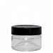 Vasetto in vetro ERGO 106 mL con tappo flip alto nero (24 pezzi)