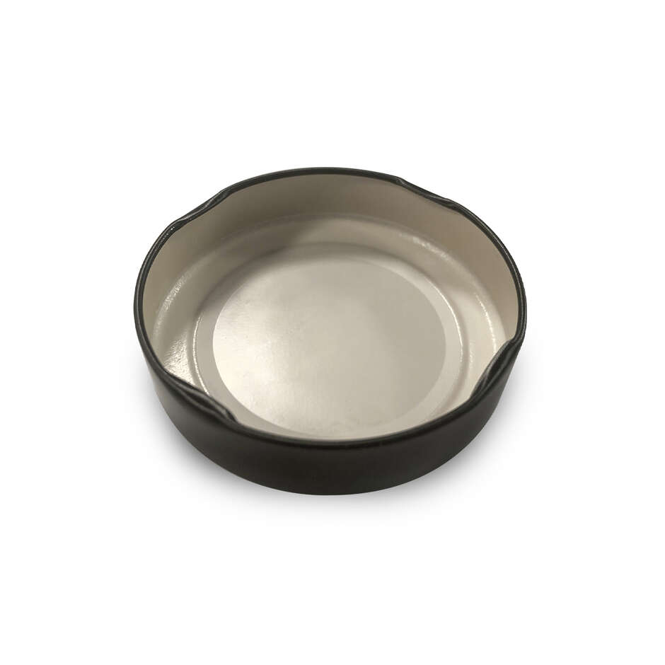 Vasetto in vetro ERGO 156 mL con tappo flip alto nero (24 pezzi)
