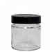 Vasetto in vetro ERGO 212 mL con tappo flip alto nero (24 pezzi)