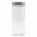Vasetto in vetro ERGO 580 mL con tappo flip alto argento (24 pezzi)